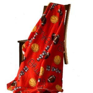 OHIO STATE BUCKEYES THROW BLANKET FLEECE MATERIAL SIZE L-76" W-63"